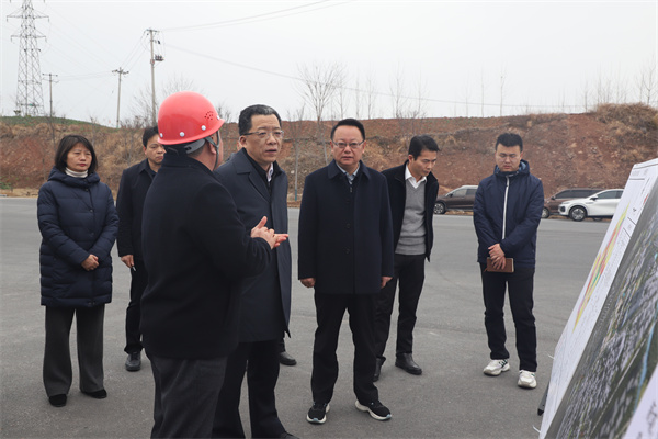 2月6日，黃山市委書記丁純一行調(diào)研富豐新城項(xiàng)目，汪凱書記，洪董陪同。1.jpg